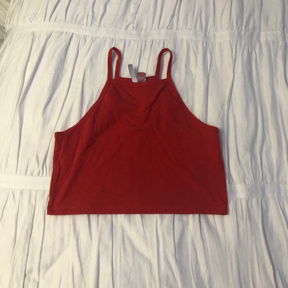 H&M RED CROPPED TANK